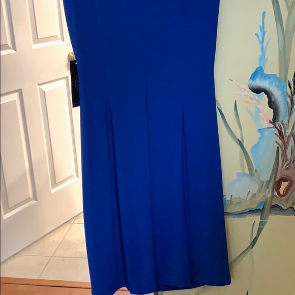 Evan-Picone Black Label Sapphire Blue Dress - Picture 4 of 8